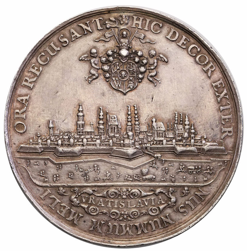 Polska, Wrocław. Leopold 1657-1705. Medal 1669 Buchheim Hołd miasta Wrocław cesarzowi Austrii